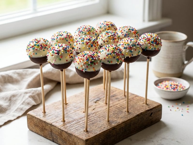 Bunte Cake Pops mit Mascarpone & Nutella