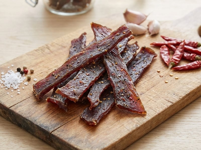 Homemade Beef Jerky with Chili & Garlic