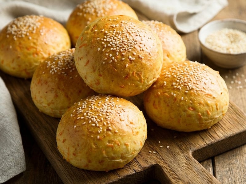 Juicy Carrot Burger Buns