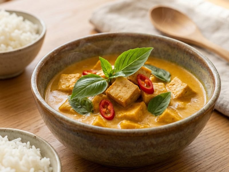 Vegetarian Pumpkin Curry with Tofu