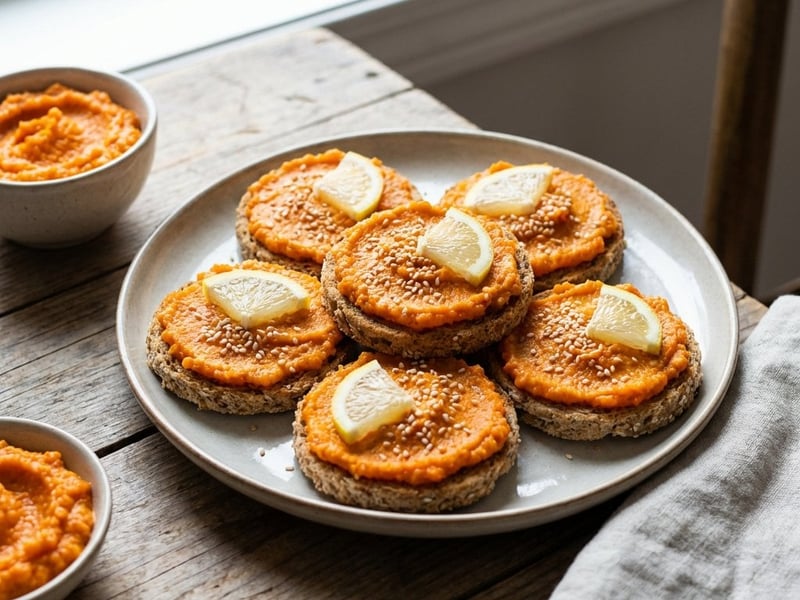 Carrot Spread Canapés | Healthy Snack