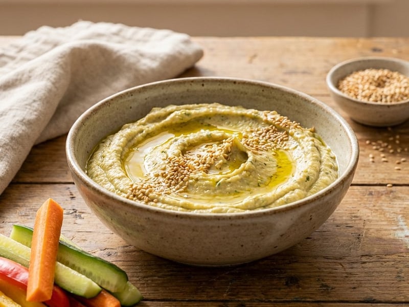 Creamy Zucchini Hummus with Tahini
