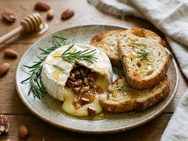 Stuffed Camembert with Nut Filling