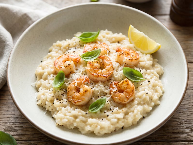Risotto mit Garnelen