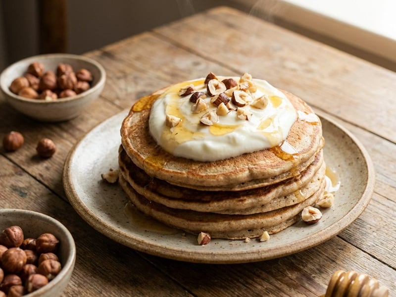 Fluffige Bananen-Dinkel-Pancakes