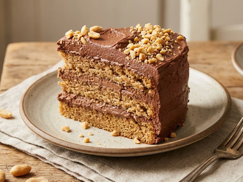 Glutenfreie Erdnussbutter-Torte mit Schokocreme