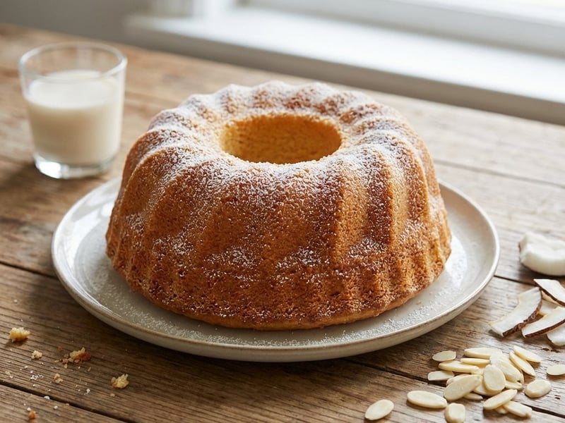 Coconut Gugelhupf with Almonds