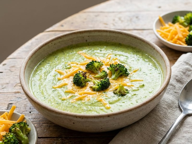 Broccoli Cream Soup with Cheddar