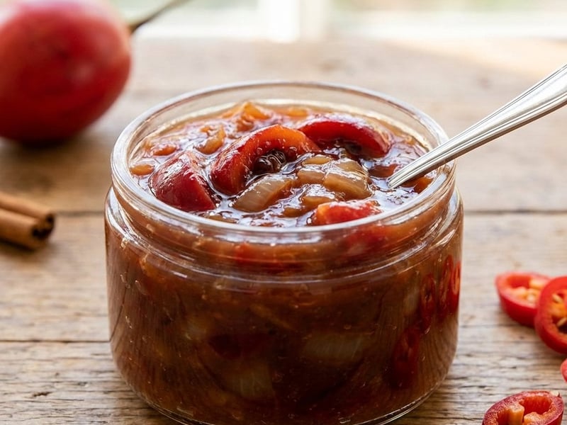 Spicy Tamarillo Chutney with Apple