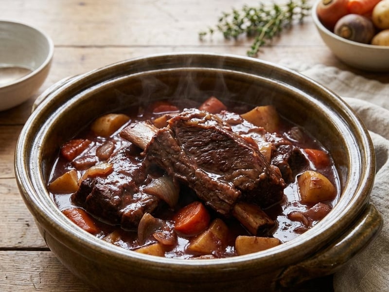 Braised Beef Ribs in Red Wine Sauce