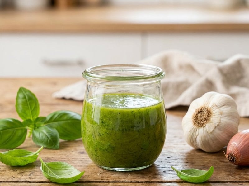 Frische Basilikum-Vinaigrette