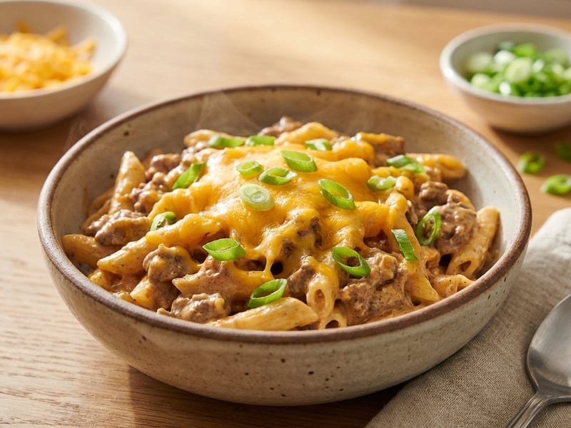 Creamy Taco Pasta with Minced Meat