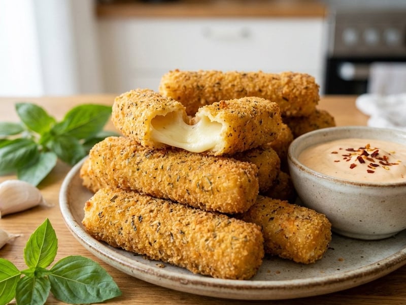 Mozzarella Sticks with Smoked Paprika Dip