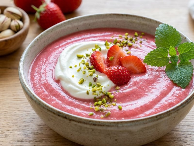 Cold Strawberry Cream | Quick Summer Dessert