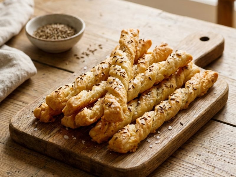 Crispy Cheese Sticks with Parmesan & Caraway