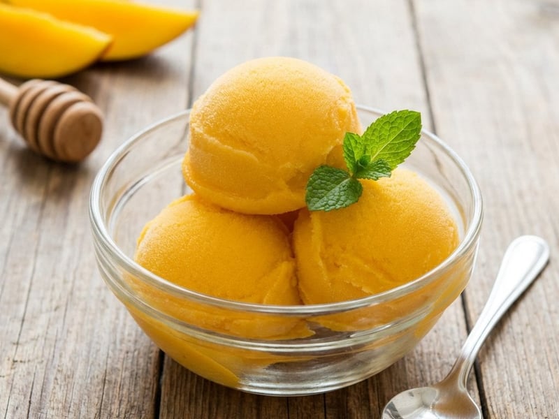 Refreshing Mango Sorbet