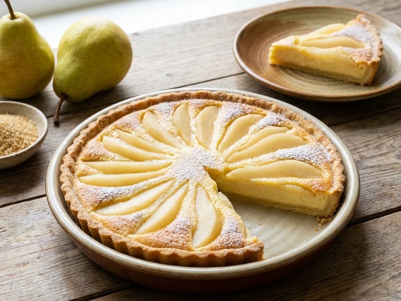 Quark Shortcrust Pastry Cake with Pears