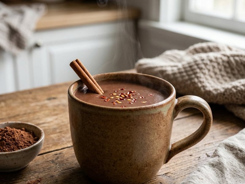 Vegan Hot Chocolate with Cinnamon & Vanilla