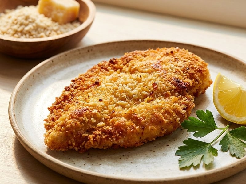 Hühnerschnitzel in Parmesan-Panier | Knusprig & Würzig