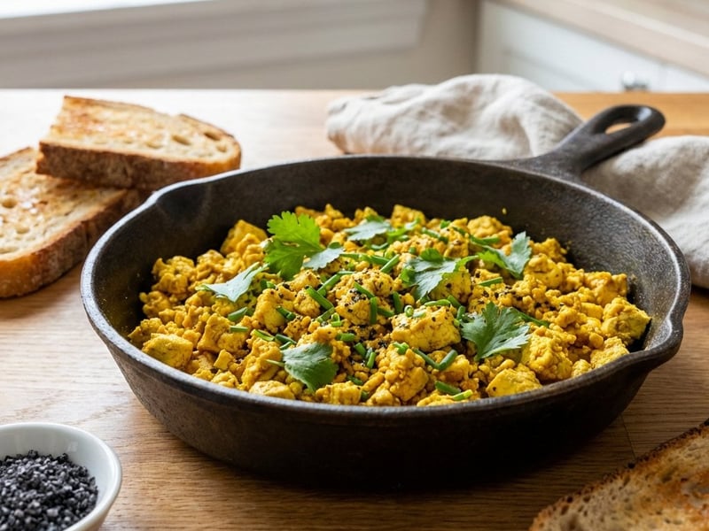 Veganes Tofu-Rührei mit Kurkuma & Kala Namak