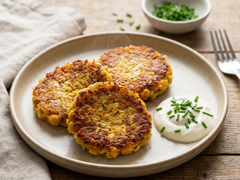 Vegetarian Vegetable Schnitzel with Chickpeas