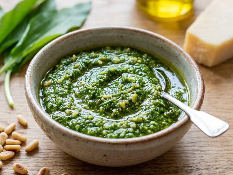 Wild Garlic Pesto with Pine Nuts & Parmesan