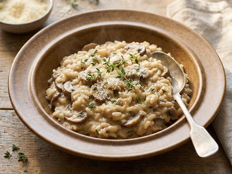 Cremiges Schwammerlrisotto mit Parmesan