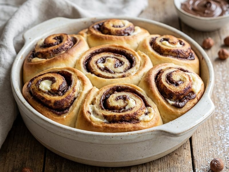 Schokoschnecken mit Nuss-Nougat-Creme