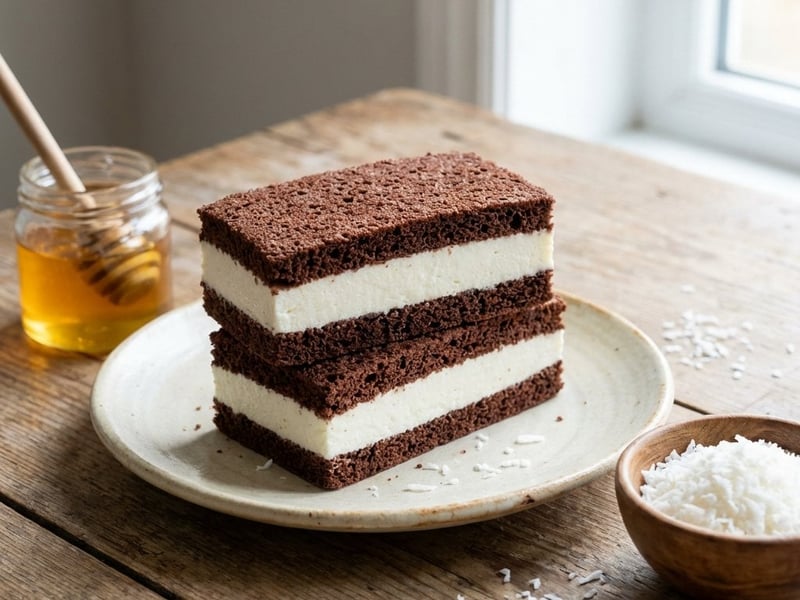 Homemade Milk Slices with Quark Filling