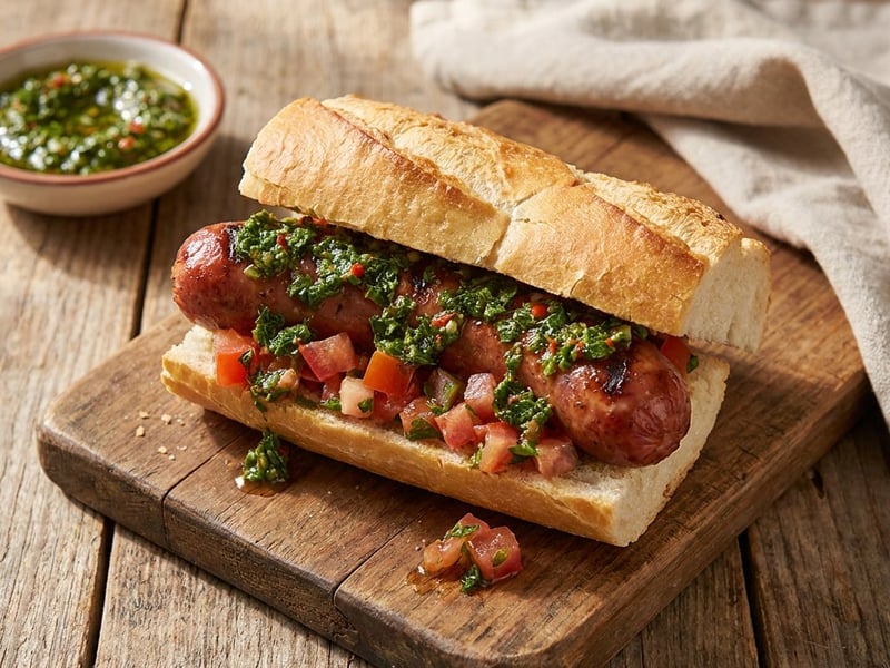 Choripán mit Chimichurri | Argentinisches Streetfood