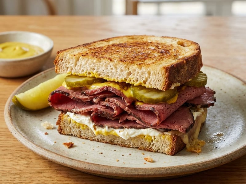 Klassisches New York Pastrami Sandwich