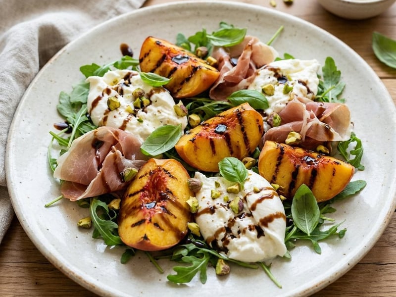 Gegrillter Pfirsich-Burrata-Salat | Sommerfrische