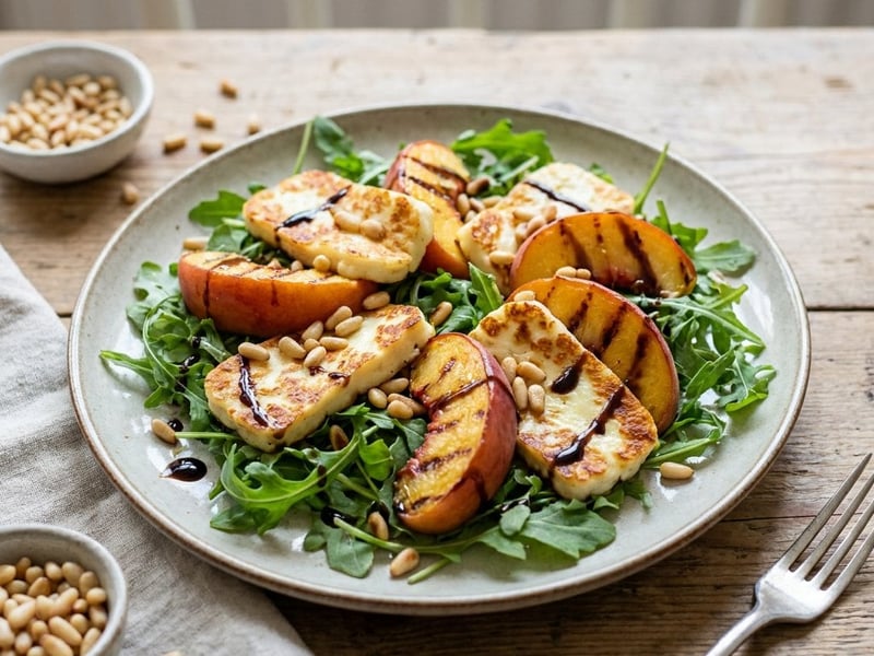Grilled Peach and Halloumi Salad | Summer Fresh