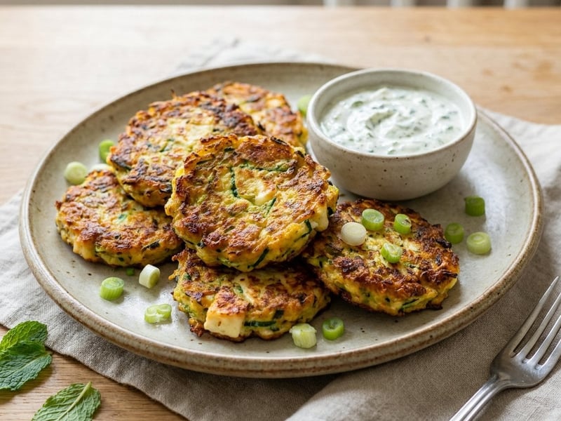 Zucchini Halloumi Fritters | Crispy & Quick