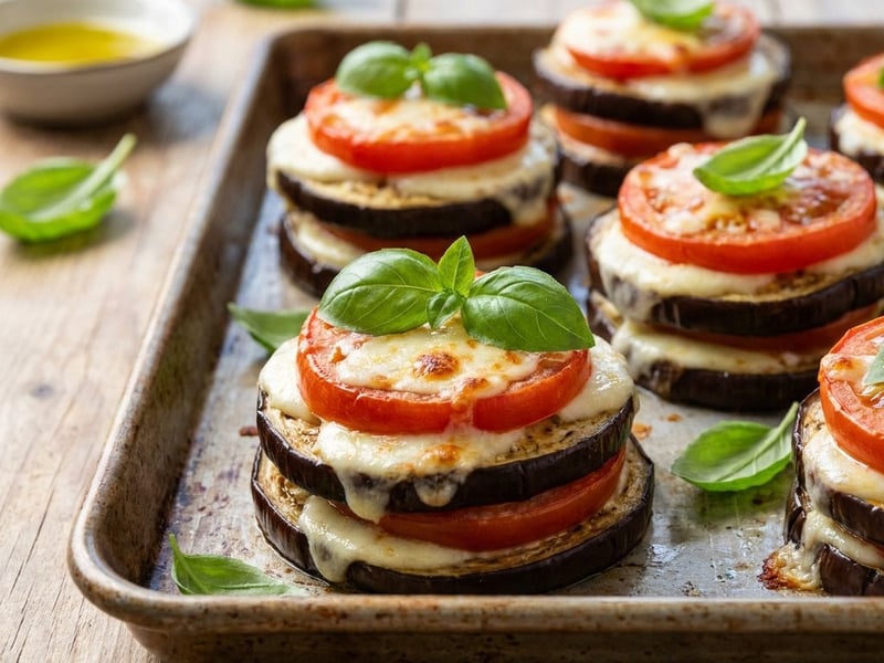 Eggplant & Mozzarella Towers | Summery & Crispy