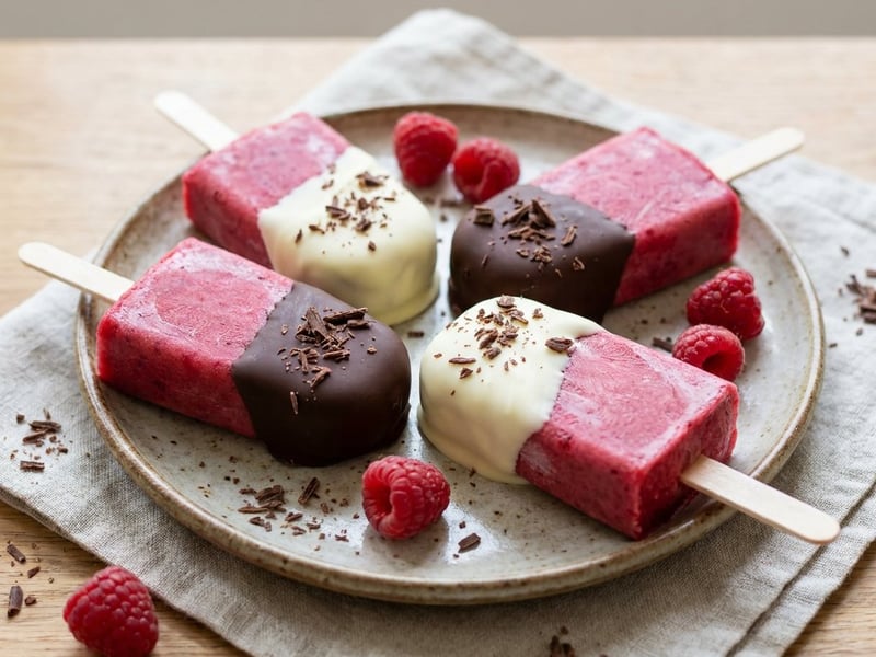 Schoko-Himbeer-Popsicles | Erfrischendes Sommereis