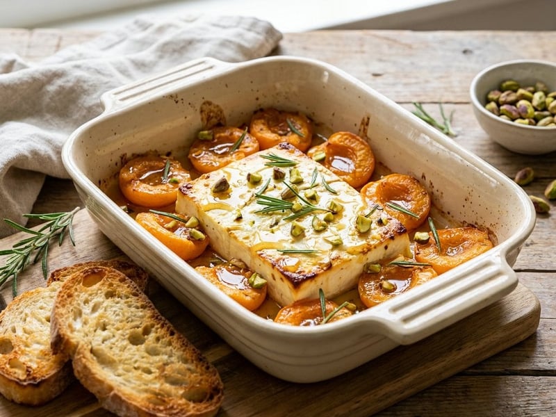 Baked Feta with Apricots & Honey | From the Oven