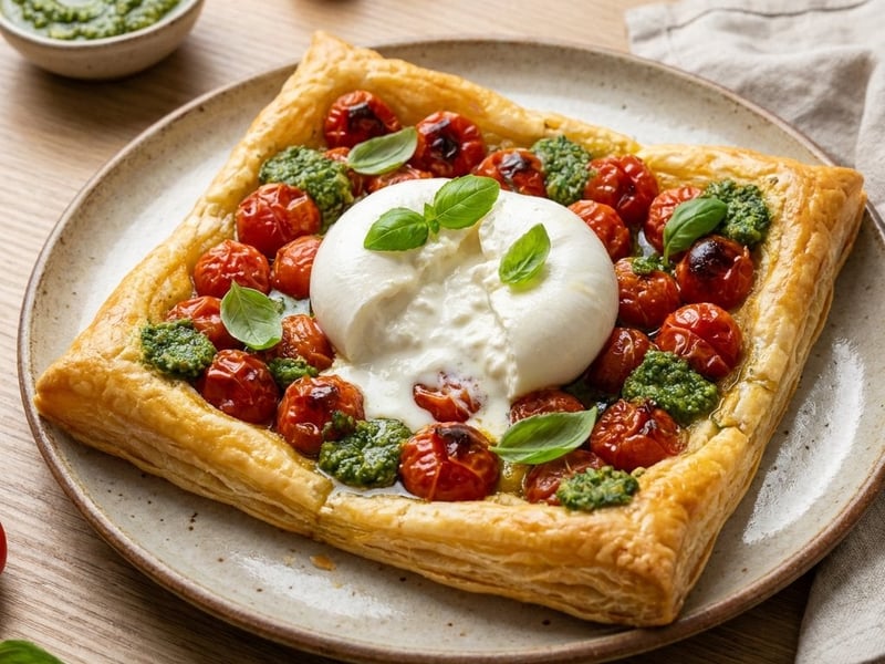 Paradeiser-Burrata-Tarte | Aus dem Backrohr