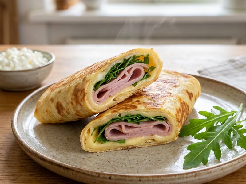 Cottage Cheese Flatbread Wrap