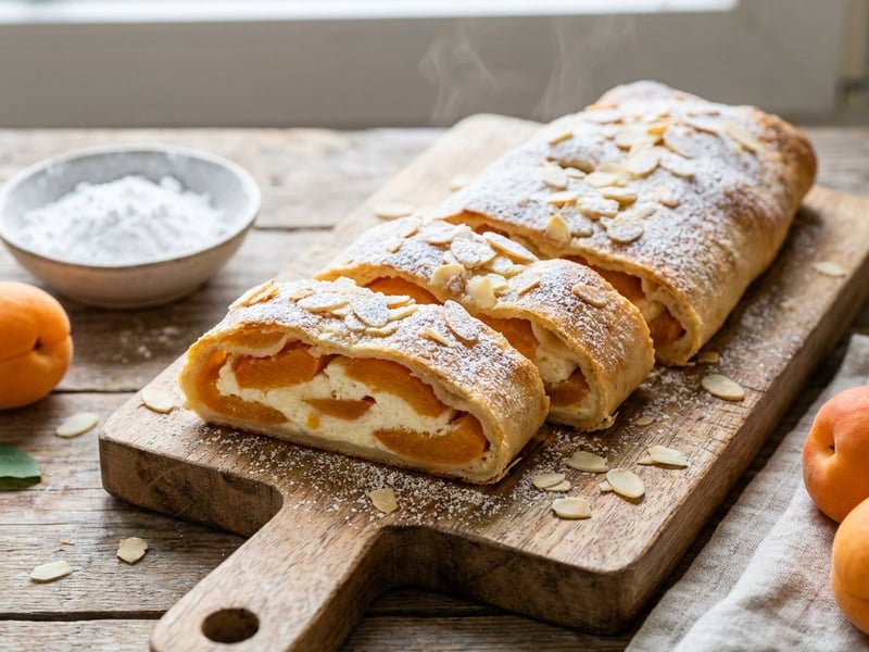 Sommerlicher Marillen-Topfen-Strudel aus dem Backrohr | Knusprig & Fruchtig