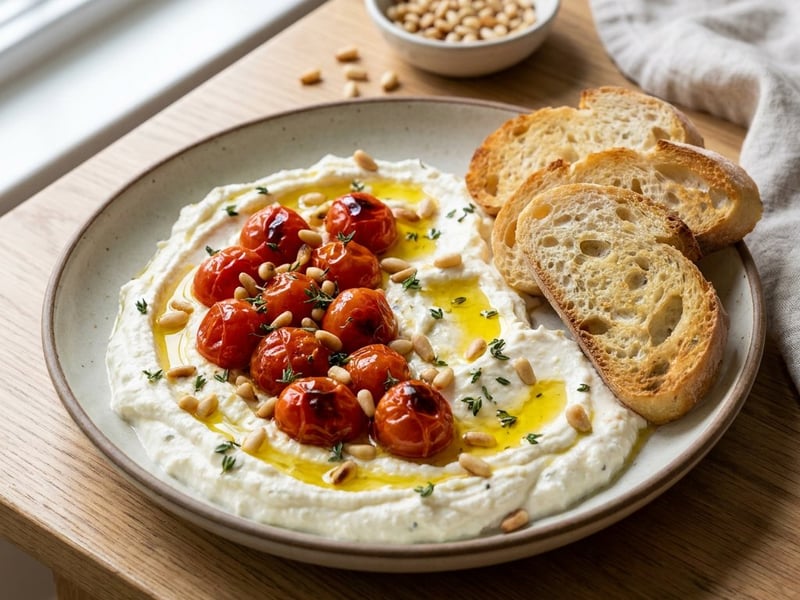 Whipped-Feta-Dip mit Ofen-Paradeisern | Aus dem Backrohr