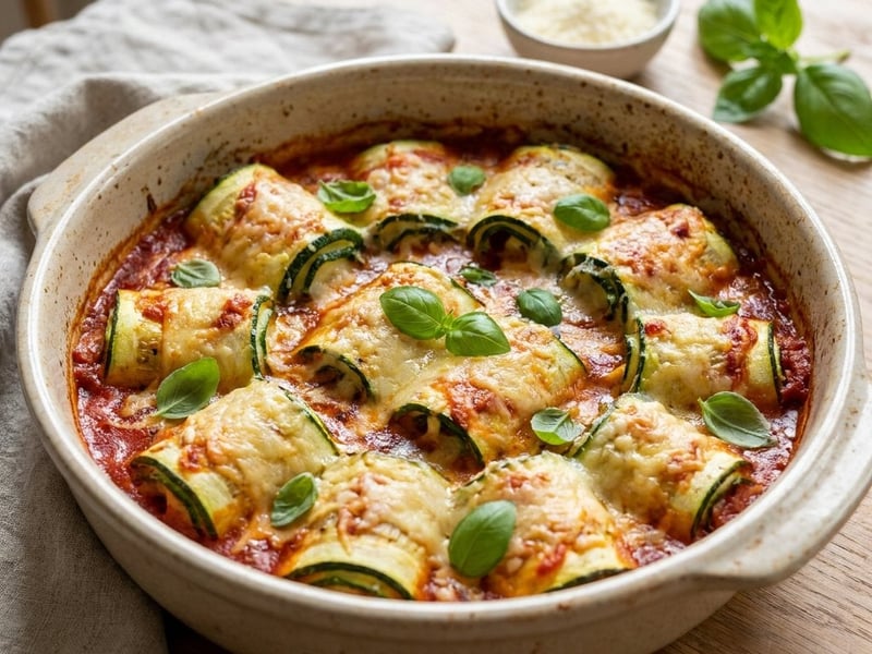 Crispy Zucchini Ricotta Rolls | Oven-Baked
