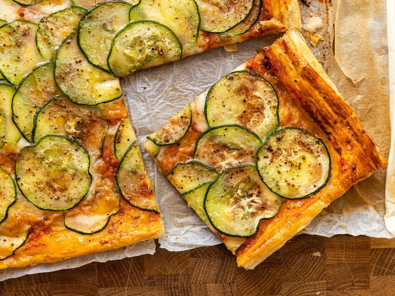 Savory Puff Pastry Tart with Zucchini