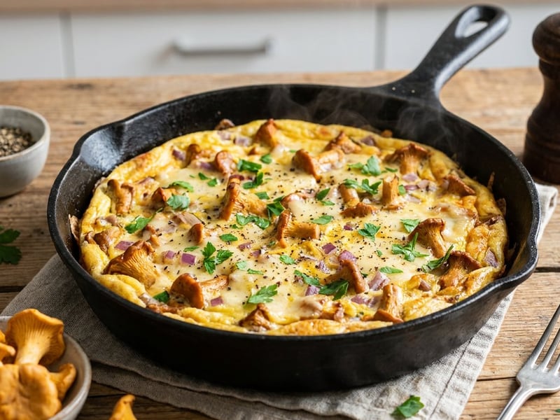 Summery Chanterelle Frittata | Oven-Baked