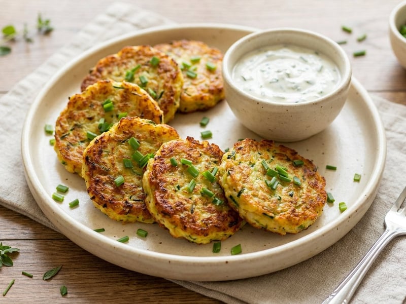 Crispy Potato Zucchini Patties | Oven-Baked