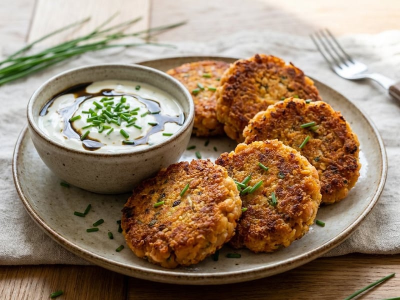 Crispy Scarlet Runner Bean Patties | Oven-Baked