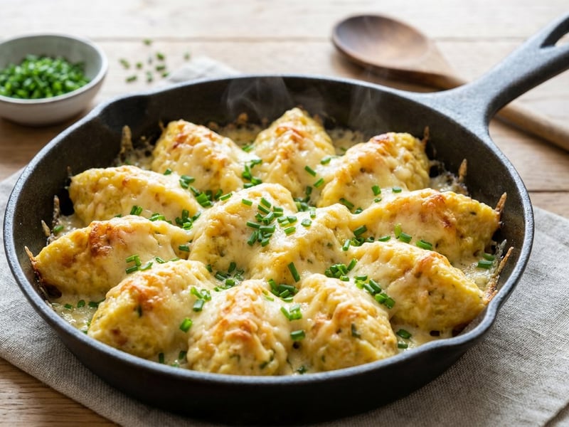 Überbackene Eiernockerl mit Bergkäse | Aus dem Backrohr