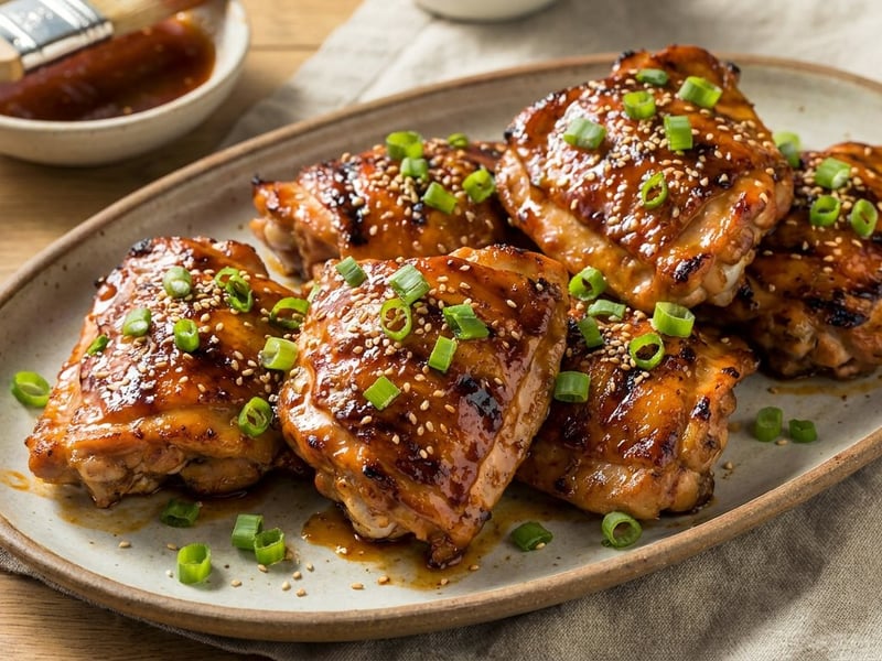 BBQ Chicken Thighs | Spicy Glazed
