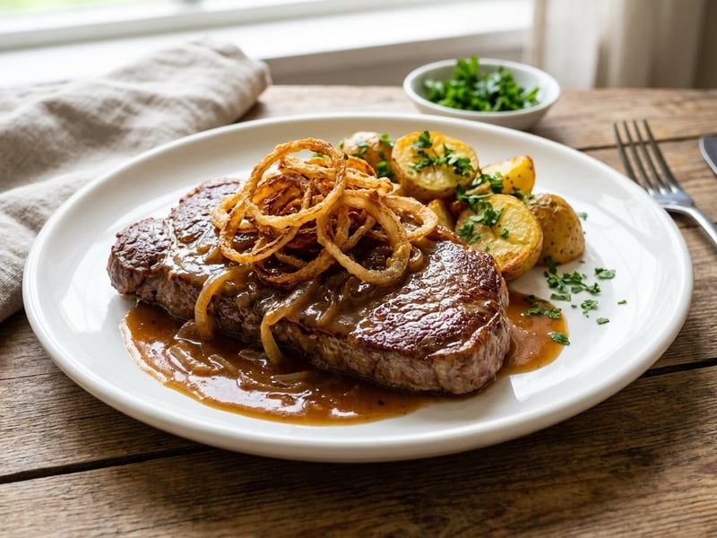 Wiener Zwiebelrostbraten | Klassiker mit Röstzwiebeln