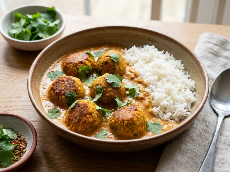 Lentil Kofta in Indian Curry Sauce | Aromatic & Vegan